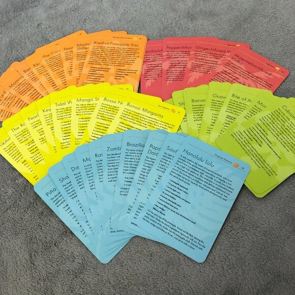 Tropical Cocktail Drink Recipe Cards Set of 50 - Picture 7 of 9